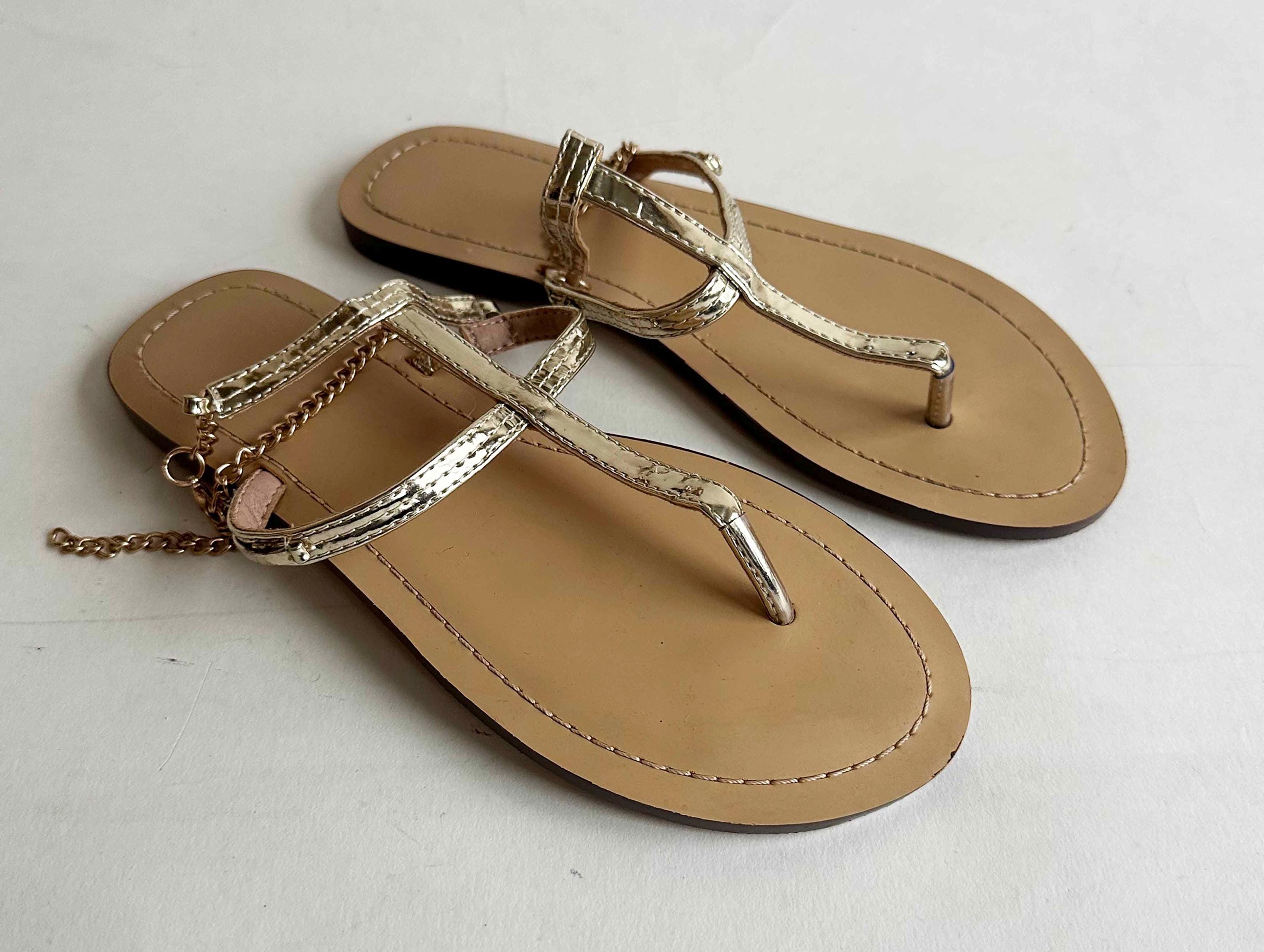 Buy Gold Thong Sandals Online In India India