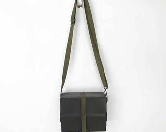 The Hawkeye Army Vintage 70s Purse Carryall Camera Bag Satchel Plastic Military Case Surplus Gear Industrial Objects Hard Case Camera Bag