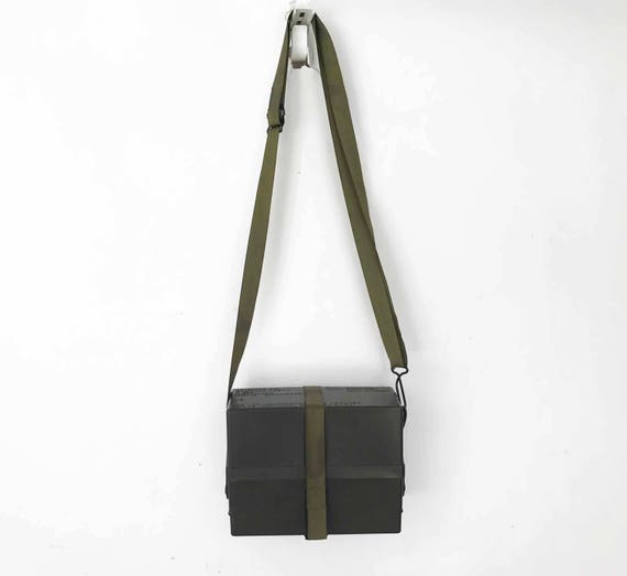 The Hawkeye Army Purse Vintage 70s Carryall Camera Bag Satchel