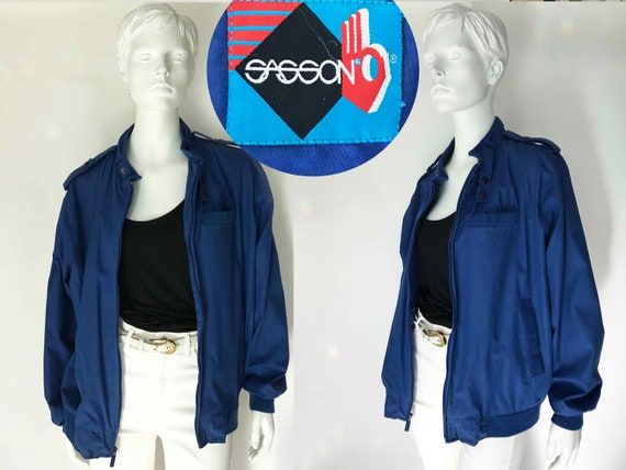 The OOH La La SASSON Vintage 80s Jacket Royal Blu… - image 1