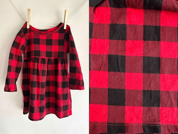 The Baby Lumberjill Buffalo Check Children's Dress Vintage 2000s Toddlers Babies Clothing Girls