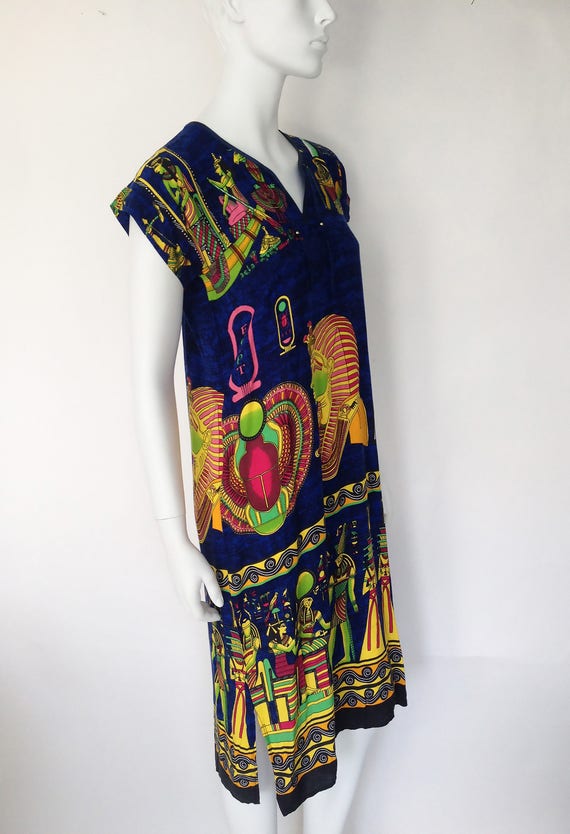 The Walk Like an Egyptian Vintage 90s Dress Print… - image 4