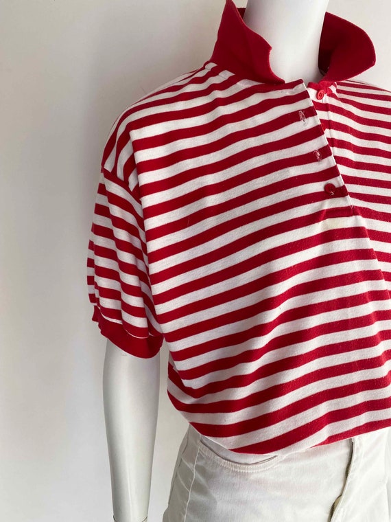 The British Sailor Vintage 90s Striped PoloTop Na… - image 3