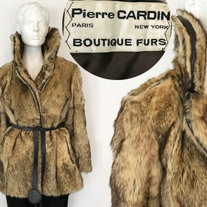 The PIERRE CARDIN Vintage 70s Genuine Fur Coat Asian Raccoon Fur 