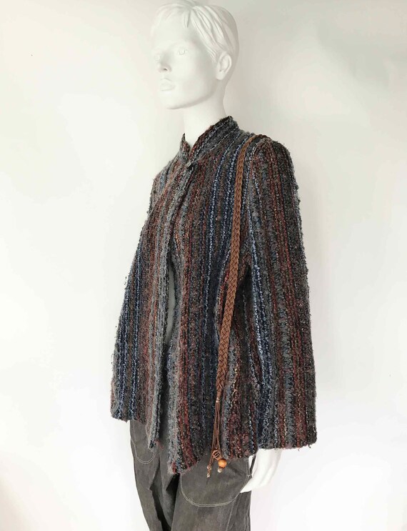 The Amalfi Coast Vintage 80s Blazer Boucle Multic… - image 3