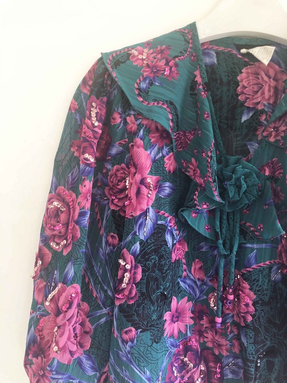 The Divine DIANE FREIS Vintage 80s Blouse Blouson… - image 6