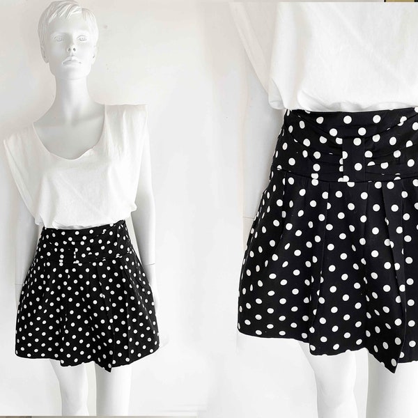 Short Black Flare Skirt Etsy