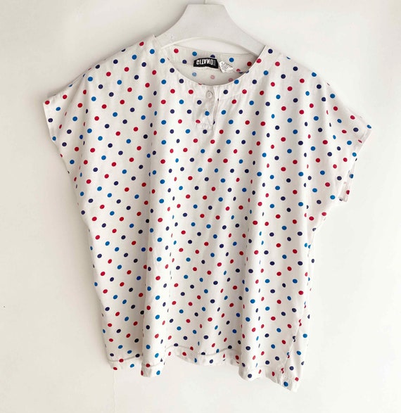 The Polka Dot in Paris Vintage 80s T-Shirt Dolman… - image 6