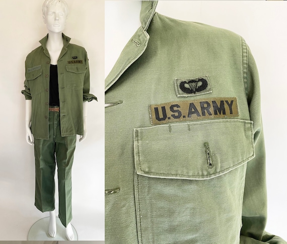 The Battalion Green Vintage 70s Army Jack X Pants Set