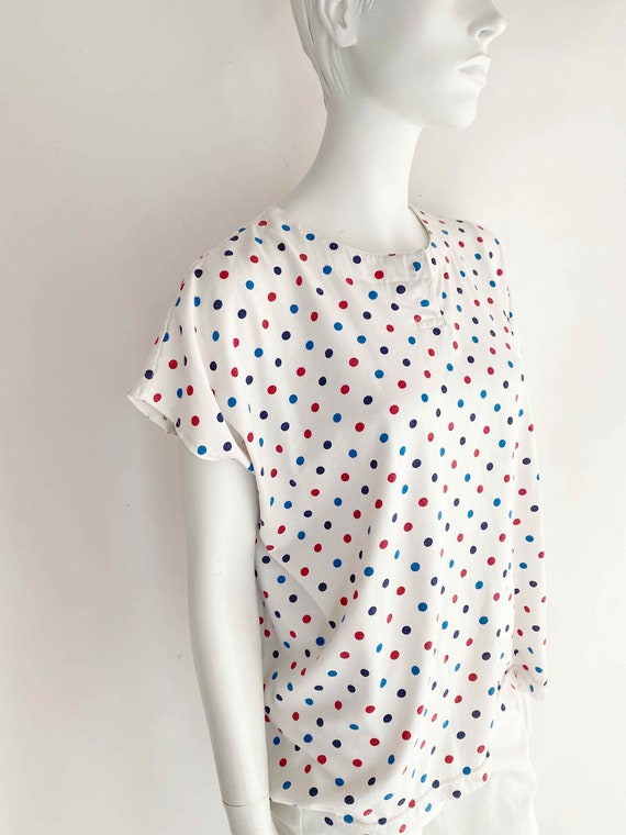 The Polka Dot in Paris Vintage 80s T-Shirt Dolman… - image 5