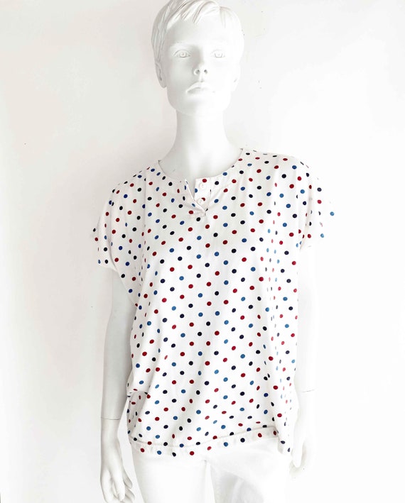 The Polka Dot in Paris Vintage 80s T-Shirt Dolman… - image 2