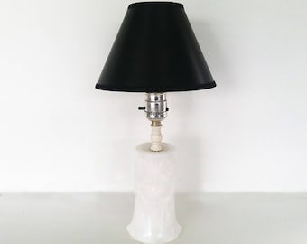 The Blanche Chateau Milk Glass Lamp Vintage 70s Lighting Geo-Star Prism Desk Table Lamp Home