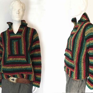 The No Woman No Cry Vintage 80s Baja Hoody Top Spicoli Beach Bum