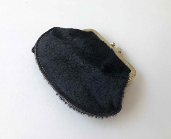 The Black Pony Fur Vintage 80s Coin Purse Wallet … - image 4