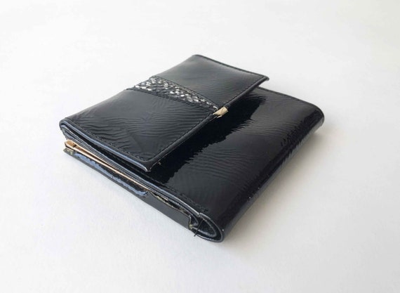 The Las Vegas BlackJack VTG 70s Wallet Black Pate… - image 9