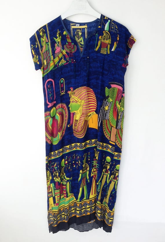 The Walk Like an Egyptian Vintage 90s Dress Print… - image 5