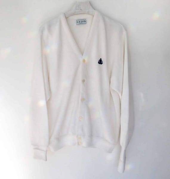 The IZOD LACOSTE Vintage 80s Cardigan Sweater, Sl… - image 5