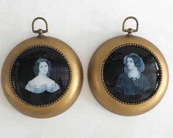 The Other Boleyn Girls Vintage Cameo Pictures Set of 2 Frames, Retro Renaissance, Photo Props Home Décor, Wall Hanging, Photography