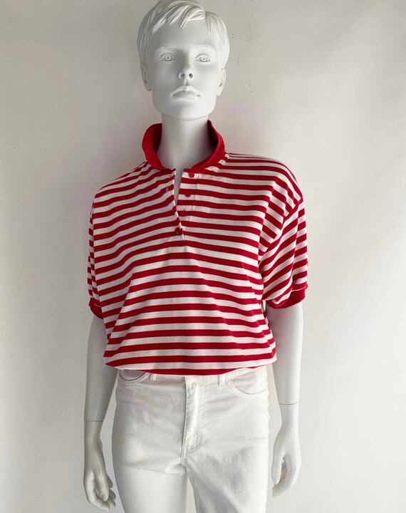 The British Sailor Vintage 90s Striped PoloTop Na… - image 4