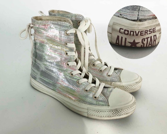 silver high tops womens