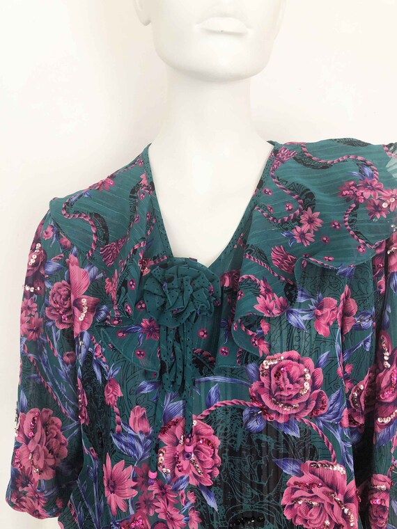 The Divine DIANE FREIS Vintage 80s Blouse Blouson… - image 4