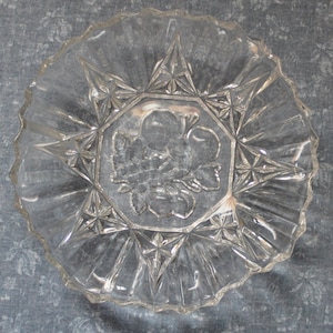 Vintage Cut Crystal Cut Glass Bowl, Trinket Dish, Candy Dish, Dining Décor
