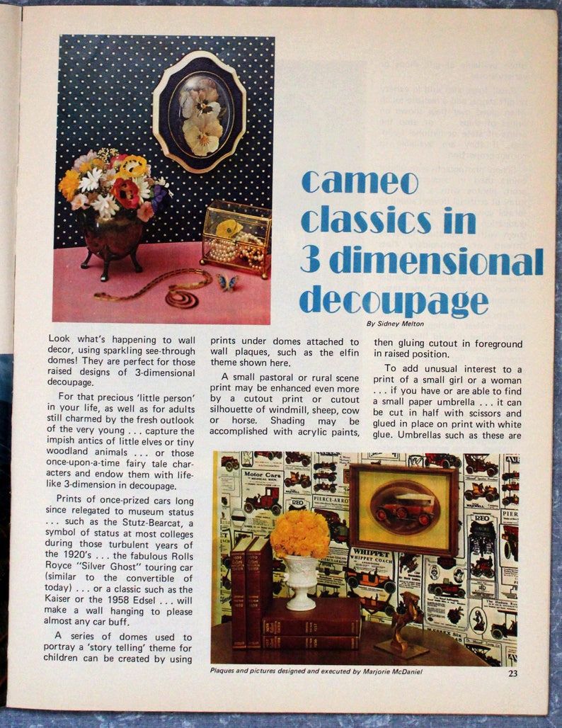 Decorating /& Craft Ideas Made Easy August 1973 CR0103 FREE SHIPPING