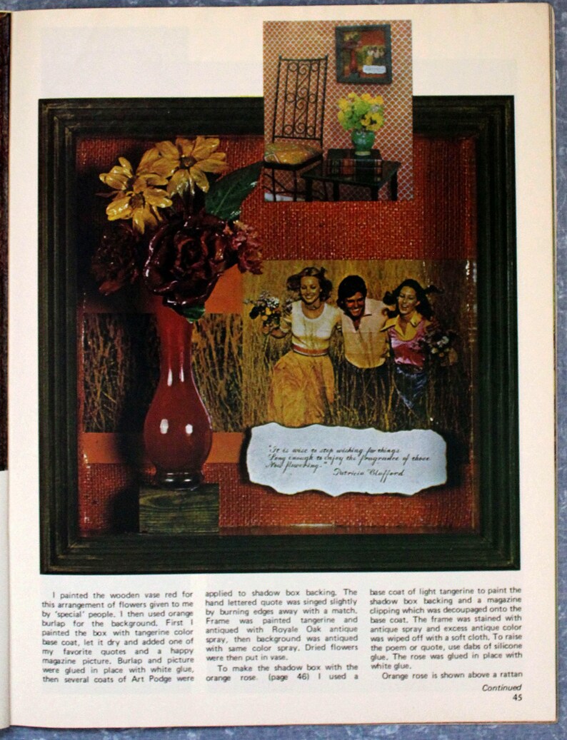 Decorating /& Craft Ideas Made Easy August 1973 CR0103 FREE SHIPPING