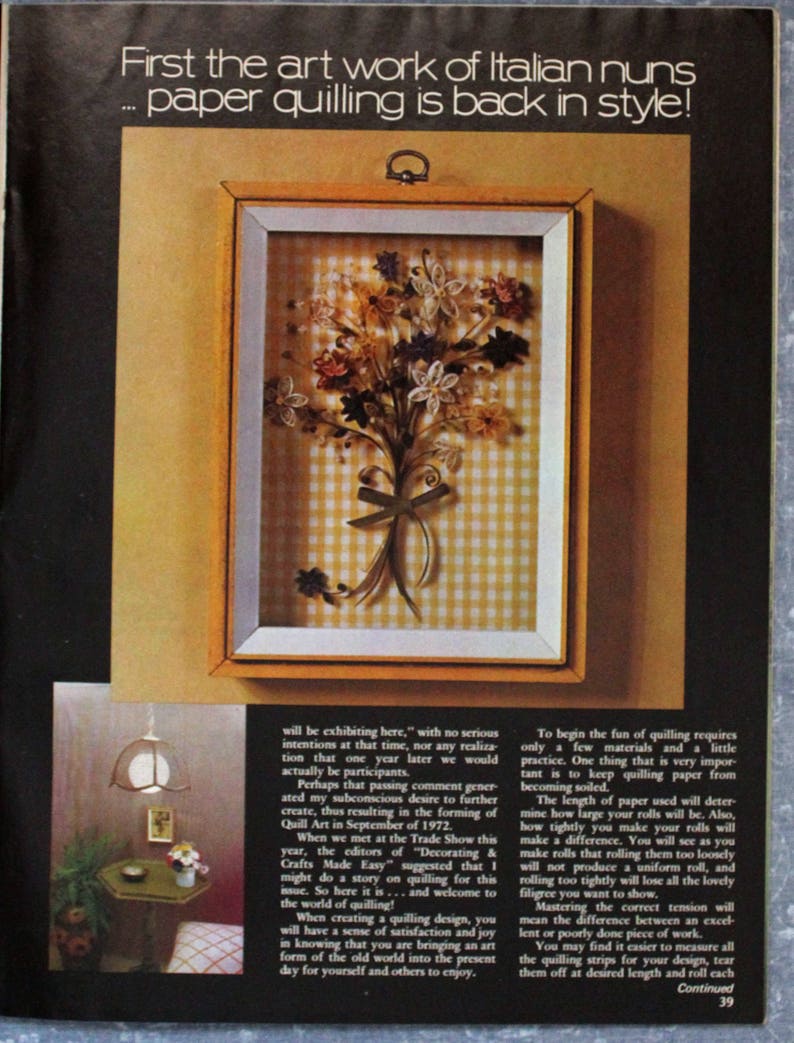 Decorating /& Craft Ideas Made Easy August 1973 CR0103 FREE SHIPPING