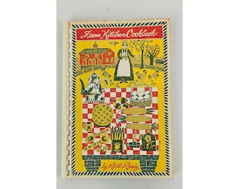 Libro de cocina Farm Kitchen de Ruth Reedy, edición vintage de 1977, encuadernado en espiral, recetas de Ohio.