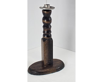 Vintage Primitive hölzerner Kerzenhalter-rustikale Bauernhaus-Kerzenhalter 12 "