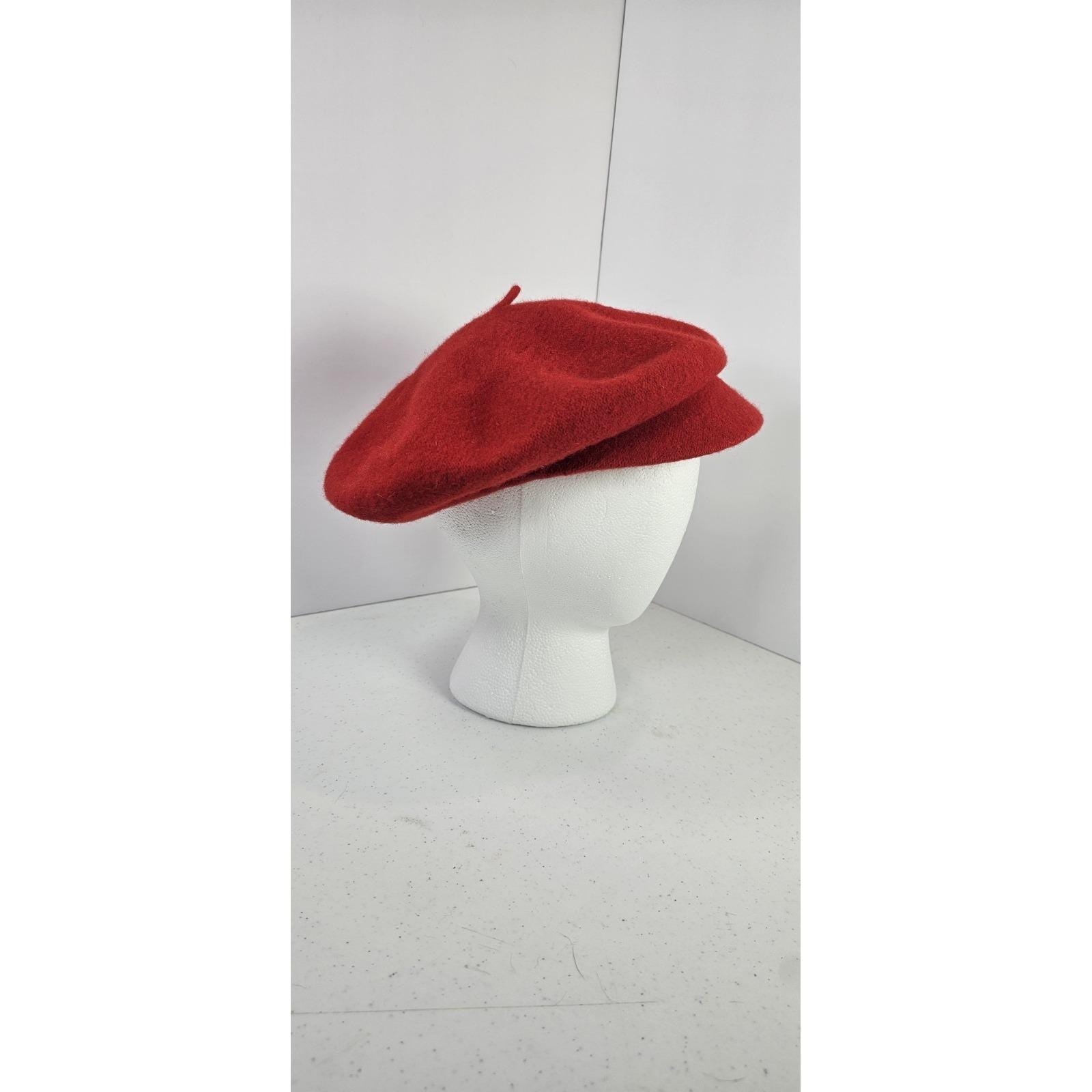 VINTAGE 90\'s Betmar New York Newsboy Red Wool Hat Unisex Betmar Hat Vintage - Etsy main image 2