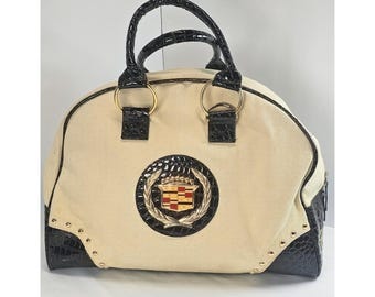 Vintage Coach 15276 Embossed Studded Leather Alex Satchel Handbag