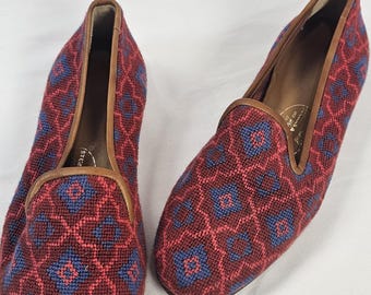 Stubbs & Wootton Woven Geometric Diamond Lattice Slippers  display picture 2