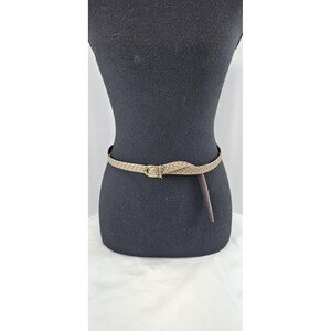 Vintage Aigner Taupe Leather Belt Silver Logo Buckle Minimal Chic USA Etienne Aigner | Accessories | Aigner Vintage Leather Belt  main image 3