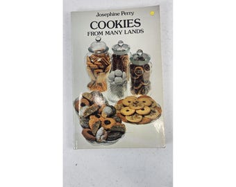 Libro de cocina "Galletas antiguas de muchos países" de Josephine Perry, 1972, edición Dover.