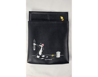 1997 Warner Bros Sylvester Tweety Car Pocket Litter Bag Black