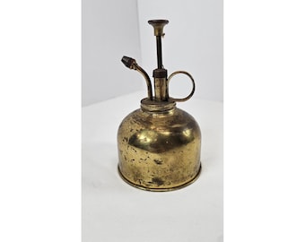 Pulverizador de latón macizo vintage para plantas AVA Hong Kong, herramienta de jardinería de 5,5 pulgadas.