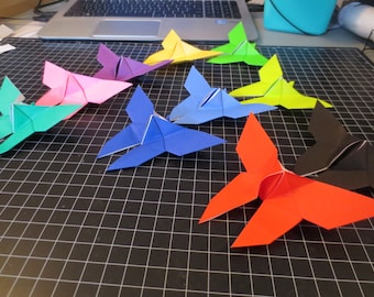1000 Large Solid Color Origami Butterflies