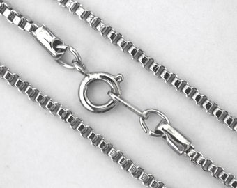 Wholesale Lots Sparkling Silver Plated 1.5 MM Box Chains Necklace