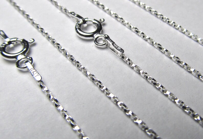 Twisted Box Sterling Silver Chains Wholesale 1620 Inch Etsy