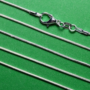 Snake Chain Silver Plated 1.2 MM Round 16"- 36" Wholesale Necklace Lots Bulk