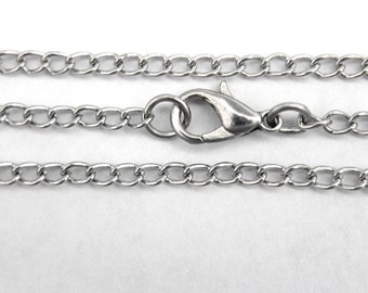 Curb Chain Antique Silver Plated 30 Inch Lot Wholesale Necklace