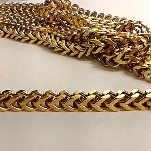 Franco Chain 6 MM Diamond Cut Gold Plated Stainless Steel Necklace Wholesale Lot Bulk