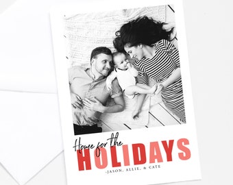 Home for the Holidays Photo Card-Christmas Card-Pandemic Christmas Card-Quarantine Christmas Card-Merry Christmas Card-Photo Card-Digital