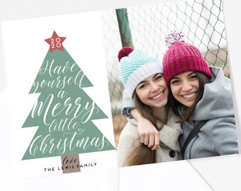 Christmas Photo Card-Merry Christmas Holiday Card-Christmas Digital Cards-Christmas Printable-Digital File-5x7-Christmas Card