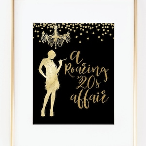 A Roaring 20s Affair-Gatsby Print-Gatsby Printable-Art Deco Print-5x7-8x10-16x20 Gatsby Party Decor-Gatsby Theme Table Decorations-1920s