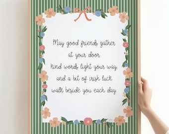 Irish Blessing Print – Celtic Quote Wall Art (Digital Download)