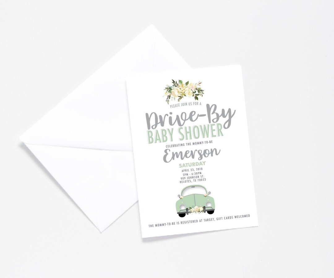 Driveby Baby Shower Signdrive Thru Baby Shower Signyard Etsy