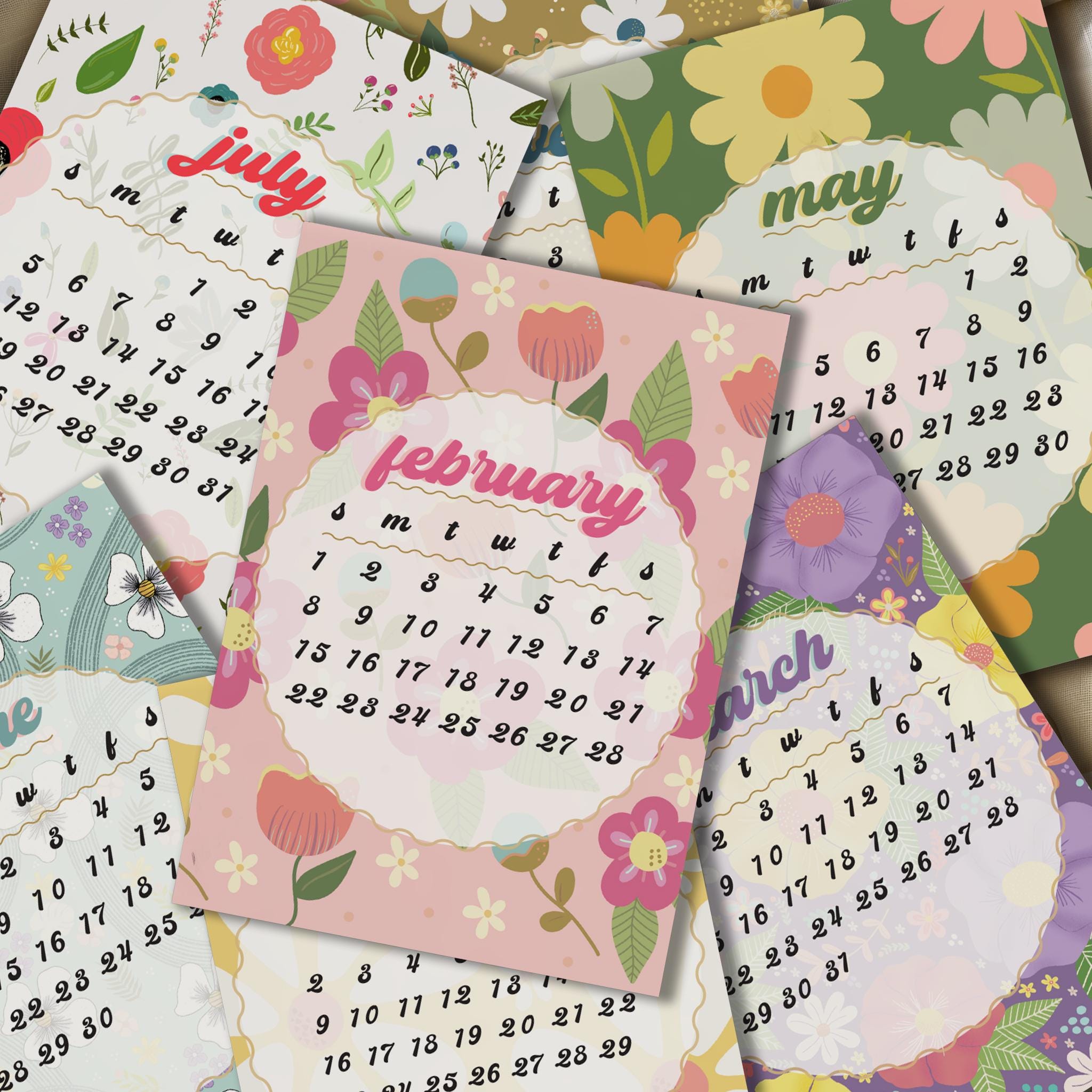 2026 Floral Teacher Planner Printable | Wall Calendar PDF | Instant ...